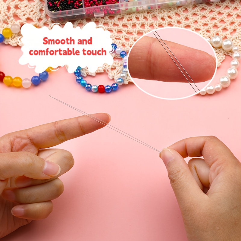 2-Size Collapsible Big Eye Beading Needles Set, Jewelry Making